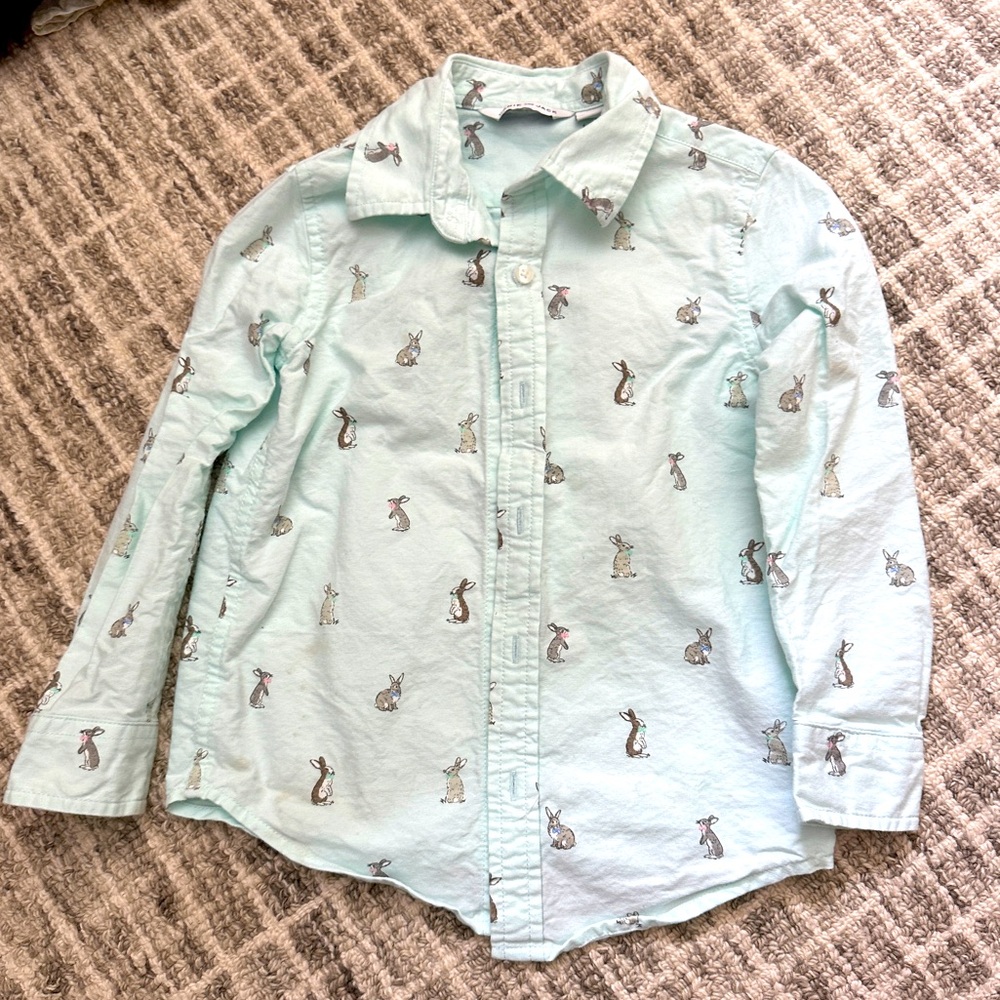 Janie and Jack bunny button down